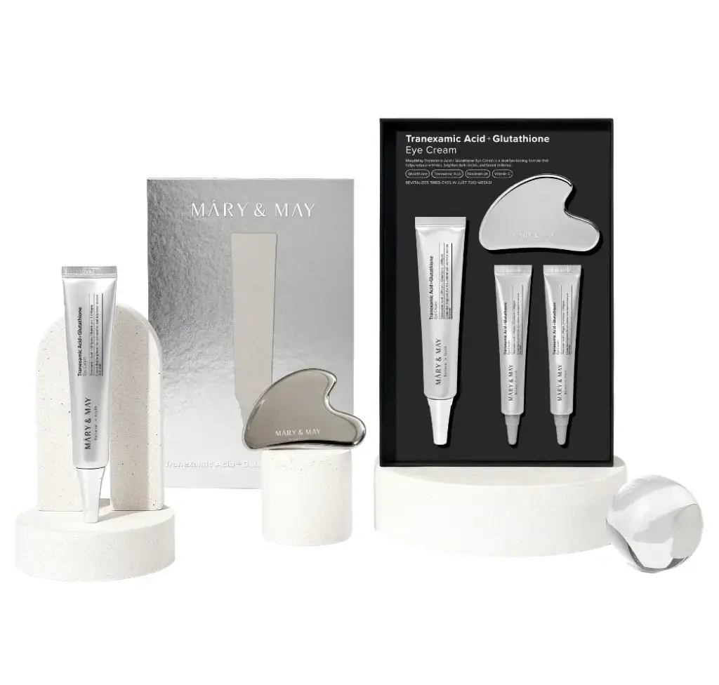 MARY & MAY - TRANEXAMIC ACID + GLUTATHIONE EYE CREAM SET 4PCS