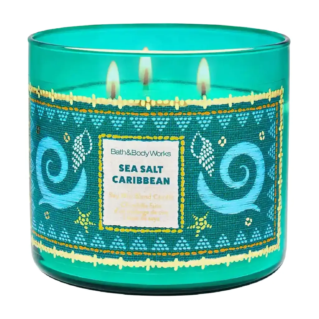 BATH & BODY WORKS - SEA SALT CARIBBEAN CANDLE 411G