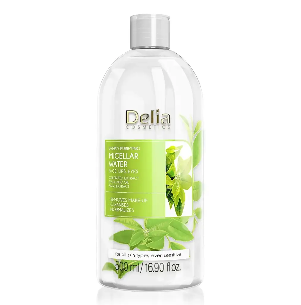 DELIA - DEEPLY PURIFYING  MICELLAR WATER GREEN TEA EXTRACT, AVOCADO OIL, SAGE EXTRACT 500ML