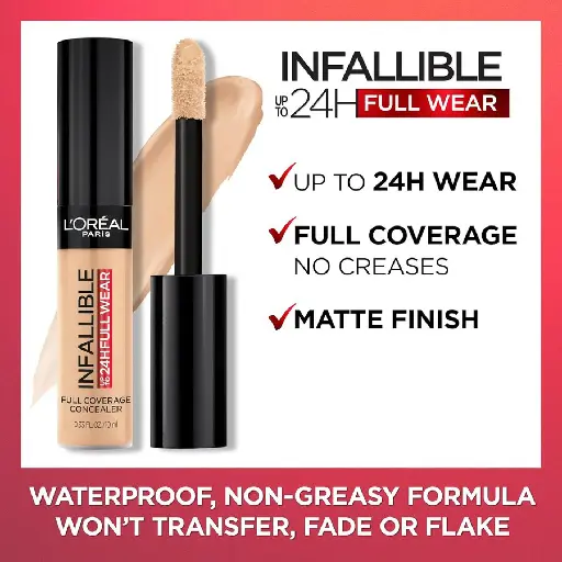 LOREAL - INFALLIBLE FULL WEAR UP TO 24H FULL COVERAGE WATERPROOF CONCEALE 10ML