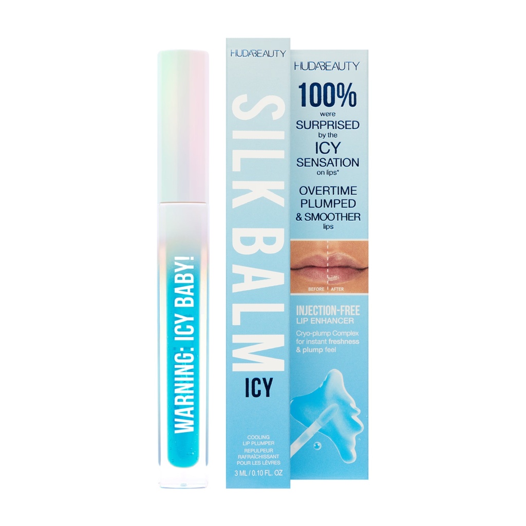HUDA BEAUTY - SILK BALM ICY COOLING PLUMPING LIP BALM 3ML