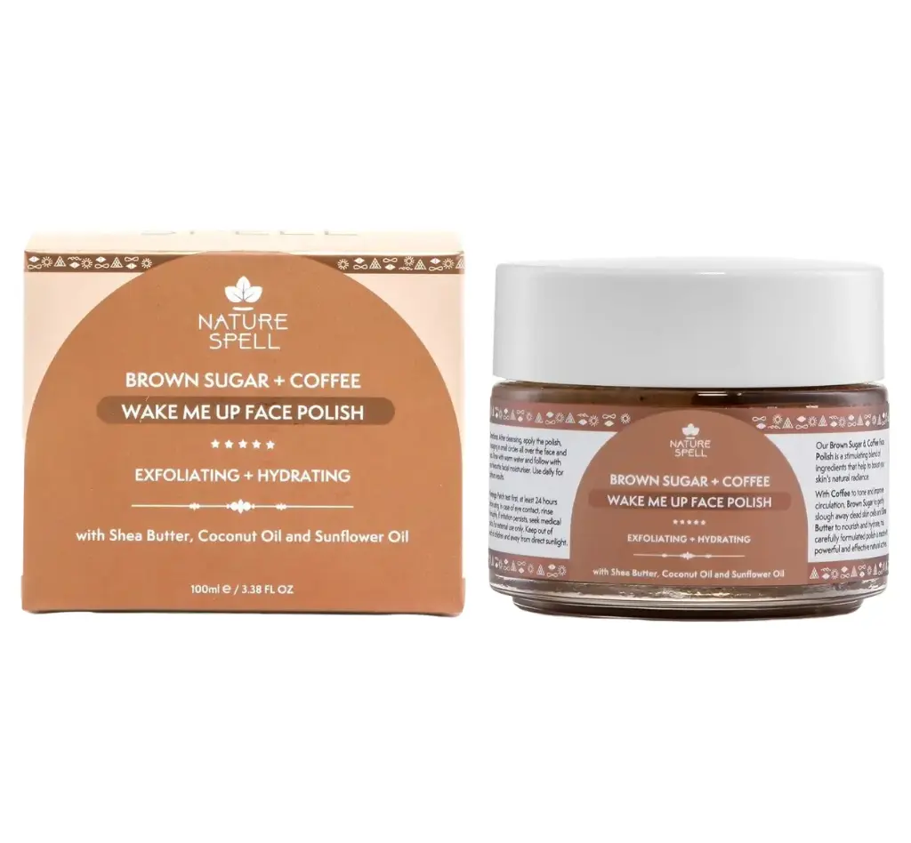 NATURE SPELL - BROWN SUGAR + COFFEE WAKE UP FACE POLISH 100ML