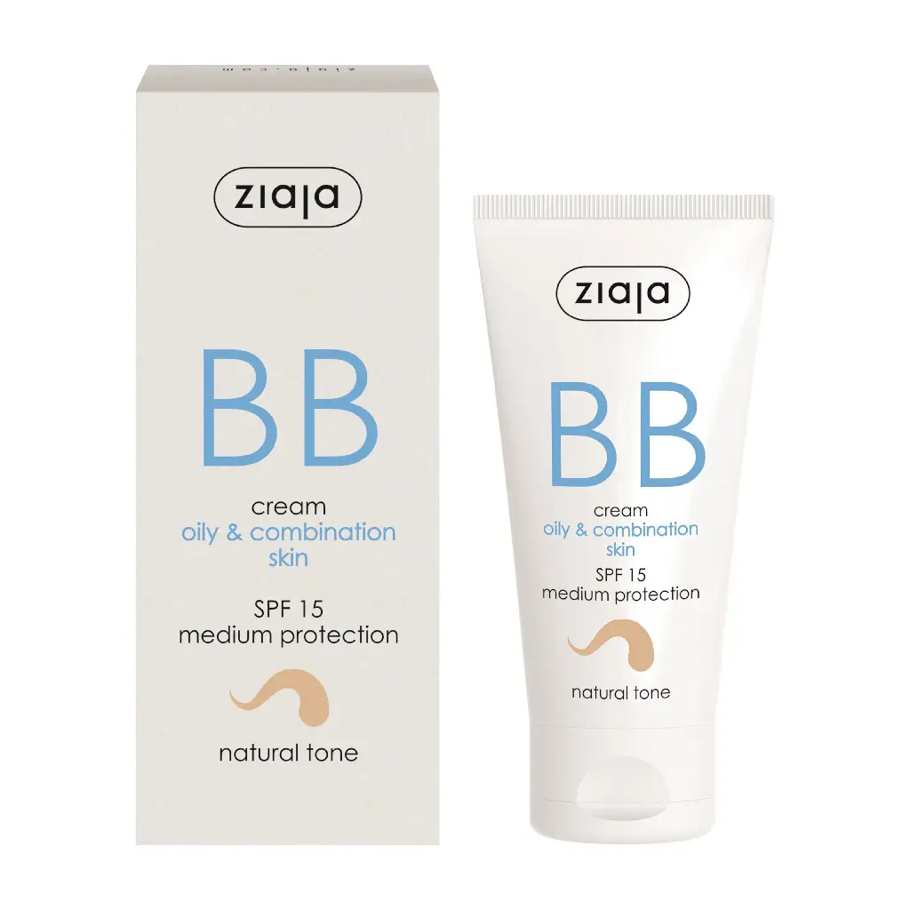 ZIAJA - BB CREAM OILY & COMBINATION SKIN SPF15 MEDIUM PROTECTION NATURAL TONE 50ML
