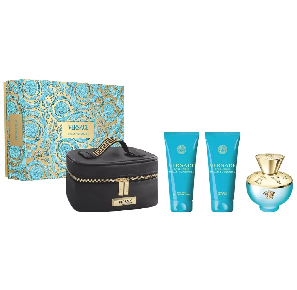 VERSACE - GIFT SET BRIGHT CRYSTAL EDT 100ML + SHOWER GEL 100ML + LOTION 100ML + SMALL BEAUTY CASE