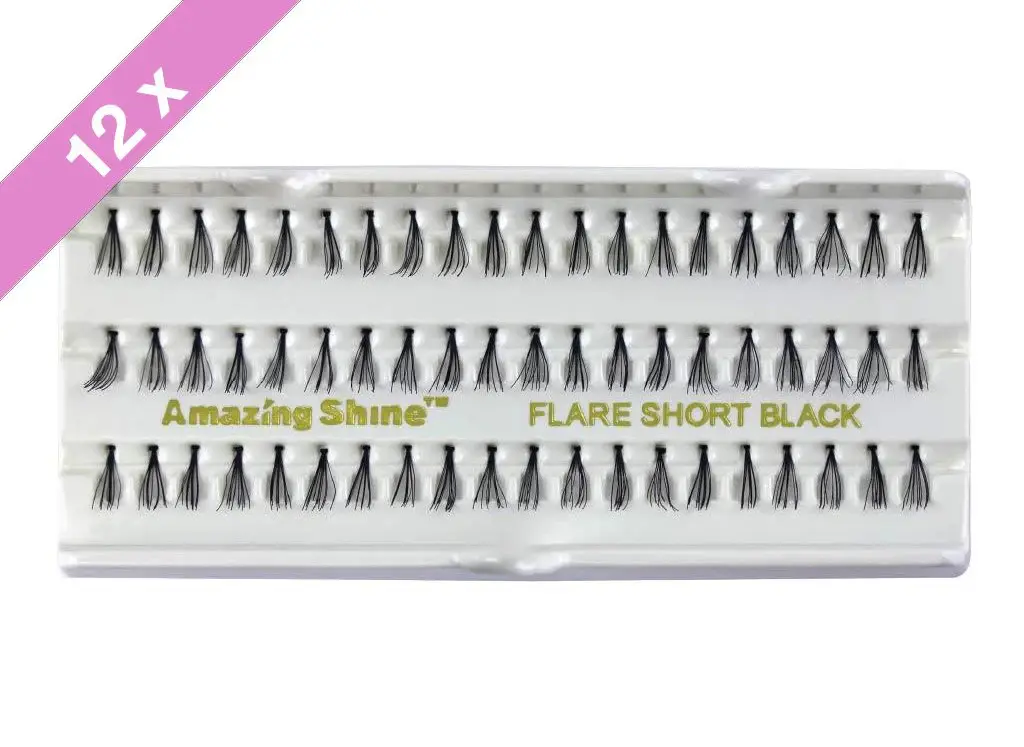MIRAGE COSMETICS - 666 FALSE EYELASHES #FLARE SHORT BLACK