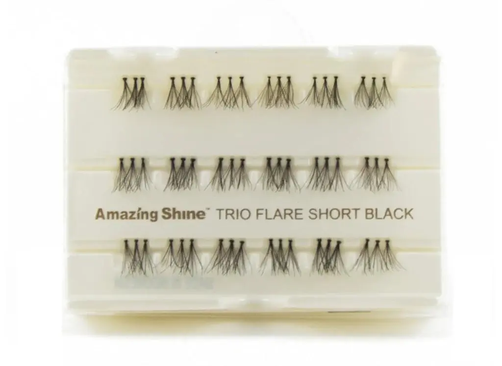 MIRAGE COSMETICS - 091 TRIO FALSE EYELASHES #FLARE XS BLACK