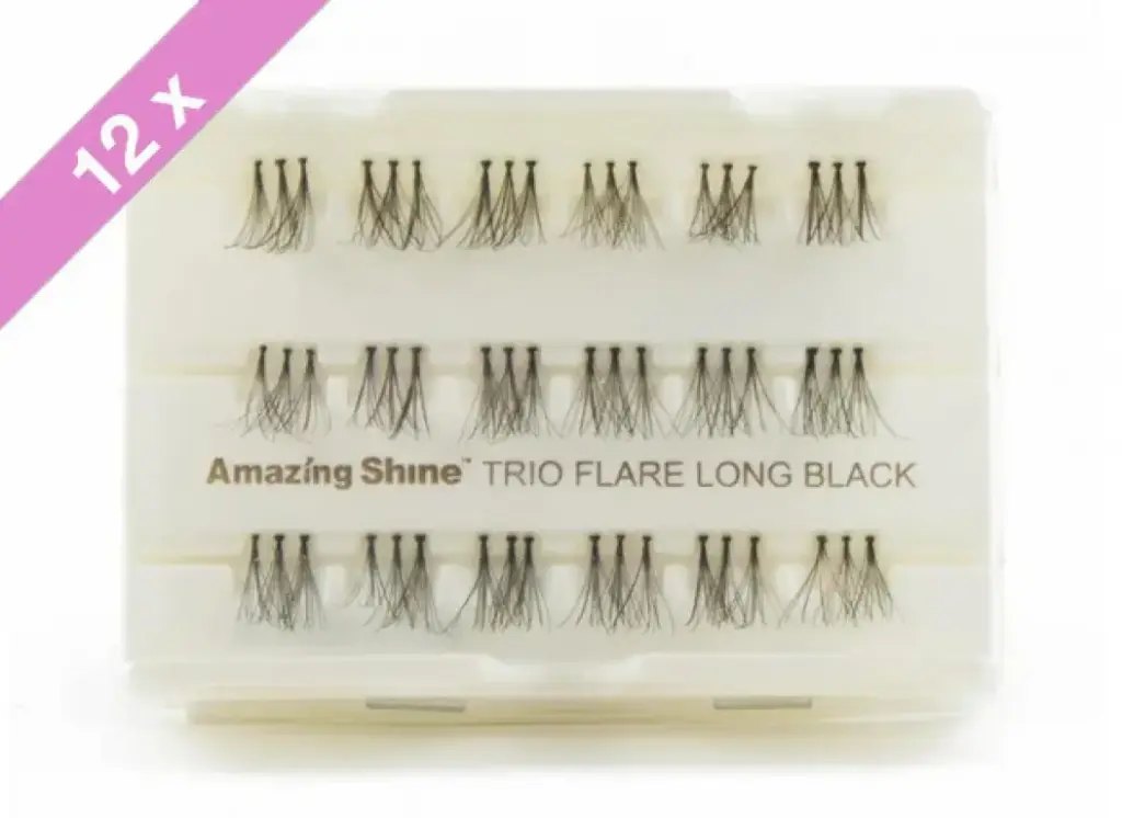 MIRAGE COSMETICS - 363 TRIO FALSE EYELASHES #FLARE LONG BLACK