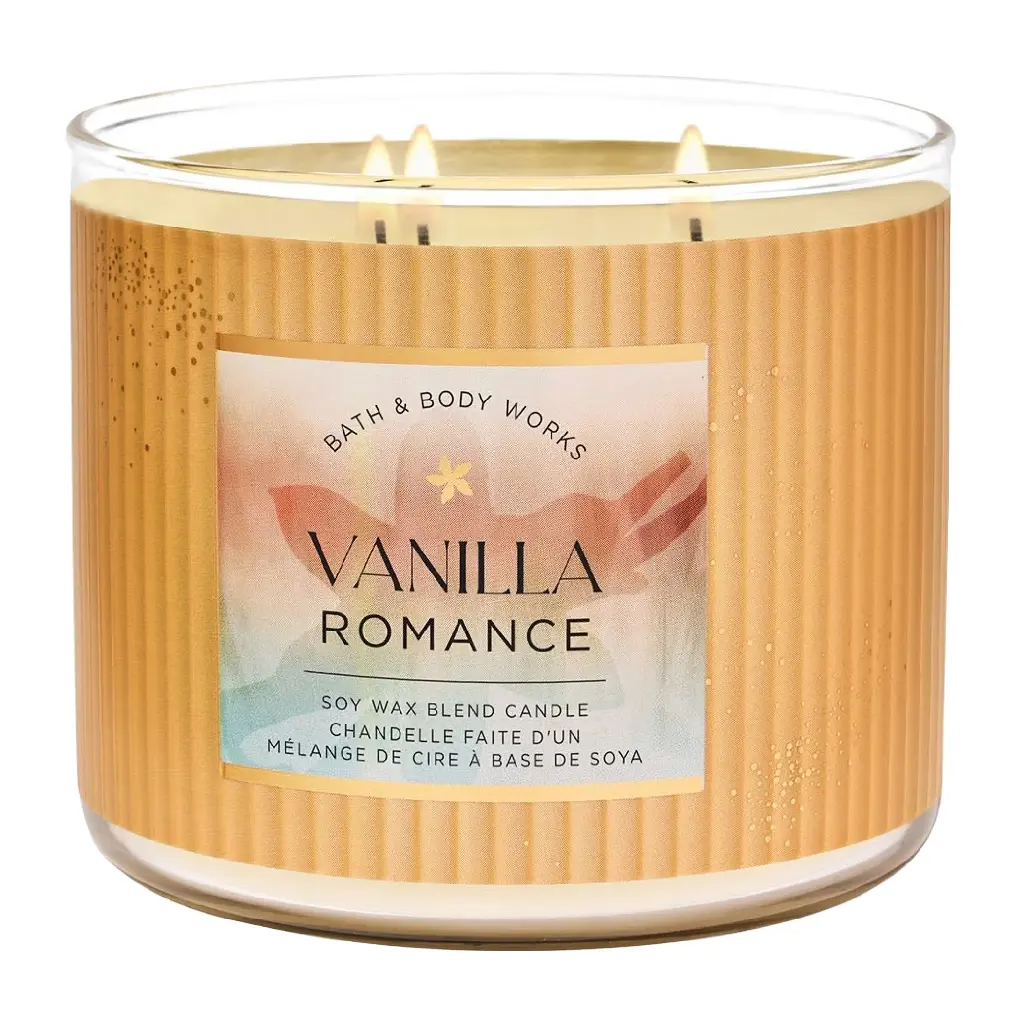 BATH & BODY WORKS - VANILLA ROMANCE SCENTED CANDLE 411G