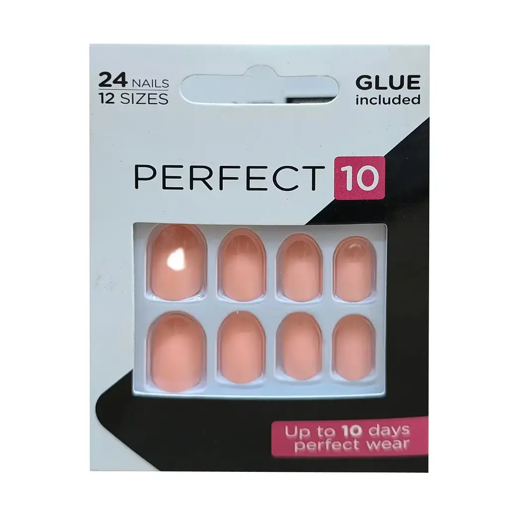 ELEGANT TOUCH - PERFECT 10 PRE-GLUED NAILS UP TO 10 DAYS PERFECT WEAR 24NAILS
