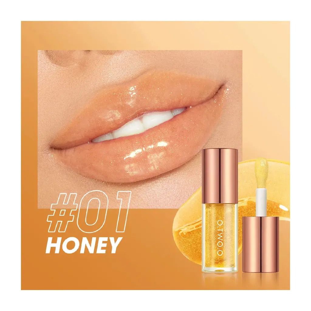 او تو او - زيت شفاه كريستال شايني لترطيب عميق وإصلاح الشفاه الجافة 4 جرام