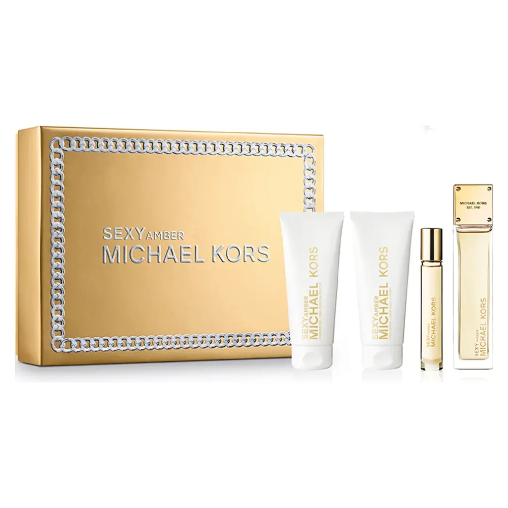 MICHAEL KORS - GIFT SET SEXY AMBER EDP 100ML + 10ML + SHOWER GEL 100ML + LOTION 100ML