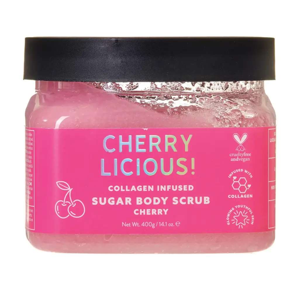YES STUDIO - CHERRY-LICIOUS SUGAR BODY SCRUB 400G