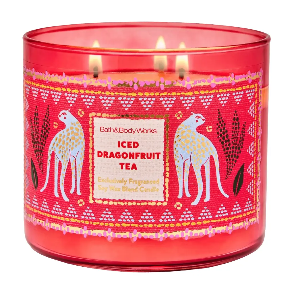 BATH & BODY WORKS - ICED DRAGONFRUIT TEA CANDLE 411G