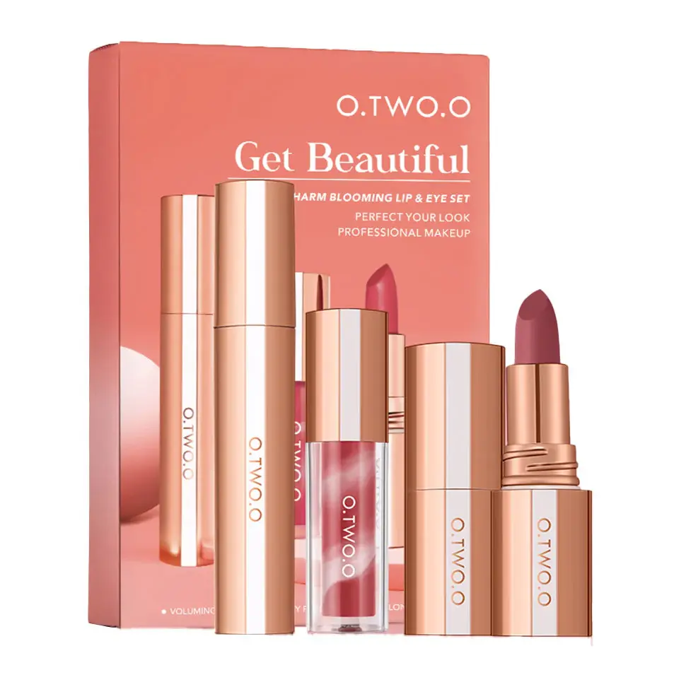 O.TWO.O - CHARM BLOOMING LIP & EYE SET 3PCS
