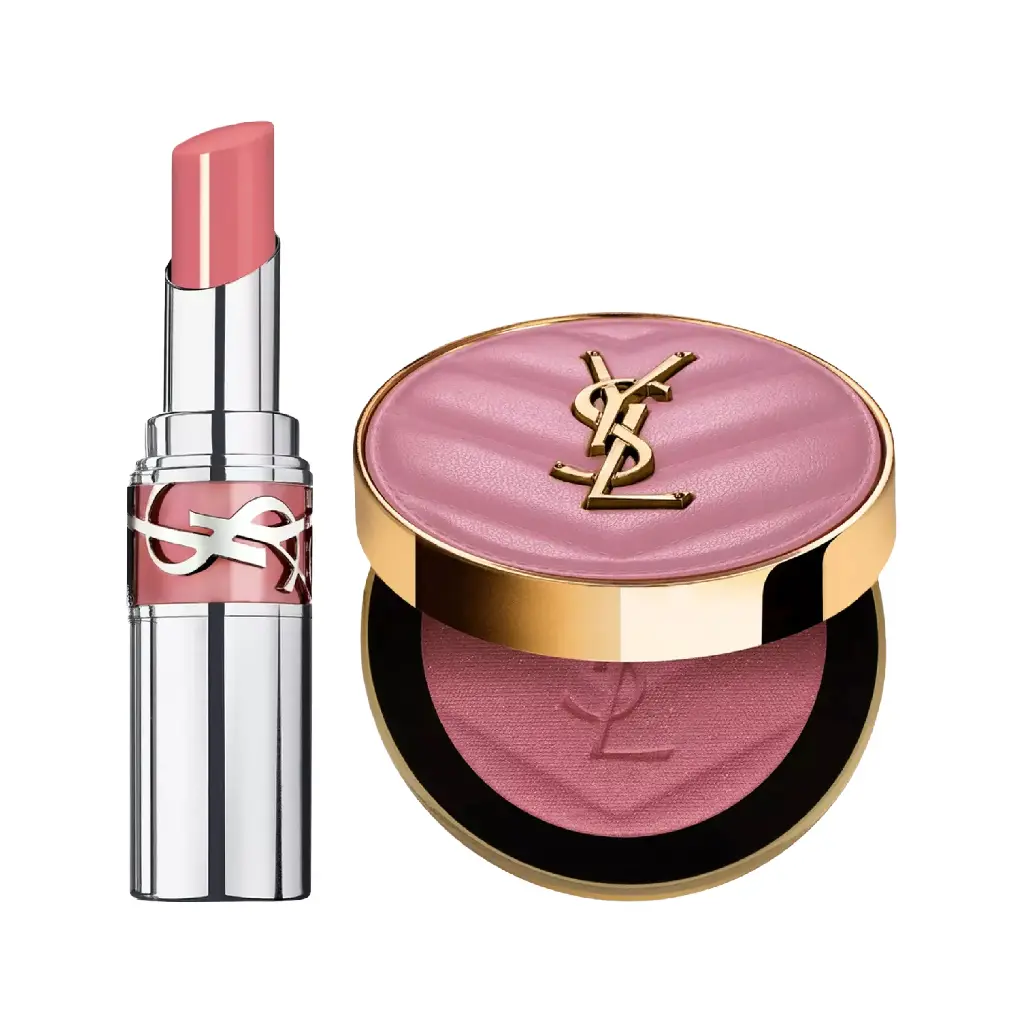 YVES SAINT LAURENT - MAKE ME BLUSH BOLD BLURRING BLUSH 6G & YSL LOVESHINE 3.2G GIFT SET 