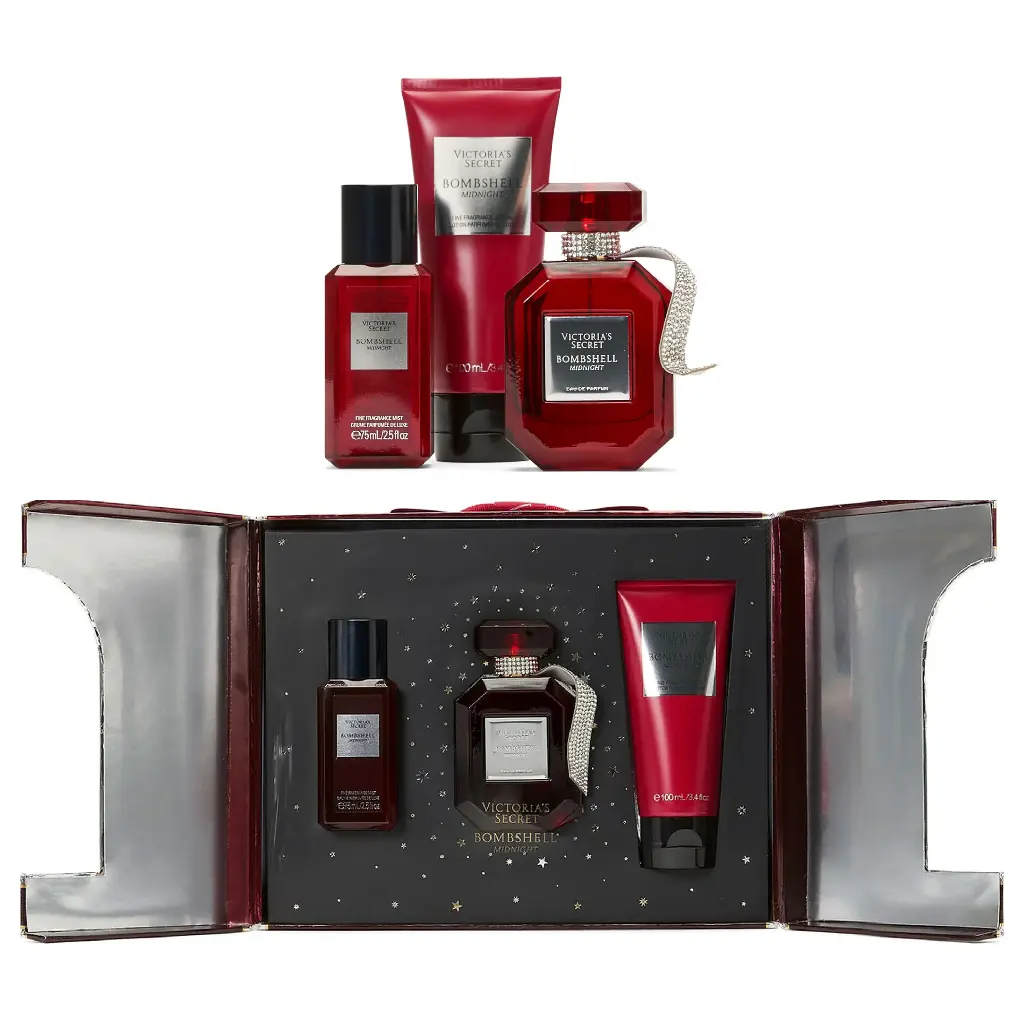 VICTORIA'S SECRET - GIFT SET BOMBSHELL MIDNIGHT EDP 50ML + FRAGRANCE MIST 75ML + LOTION 100ML