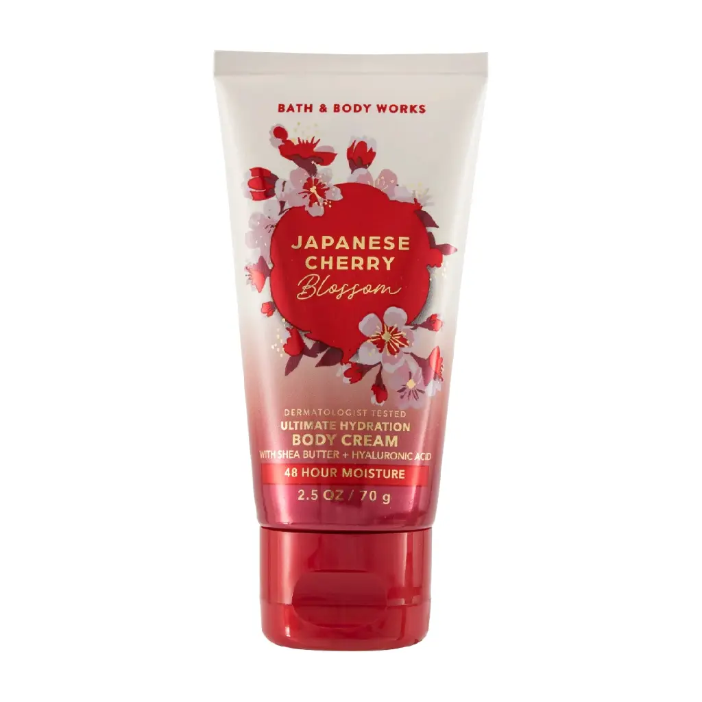 BATH & BODY WORKS - JAPANESE CHERRY BLOSSOM BODY CREAM 24 HOUR MOISTURE 70G