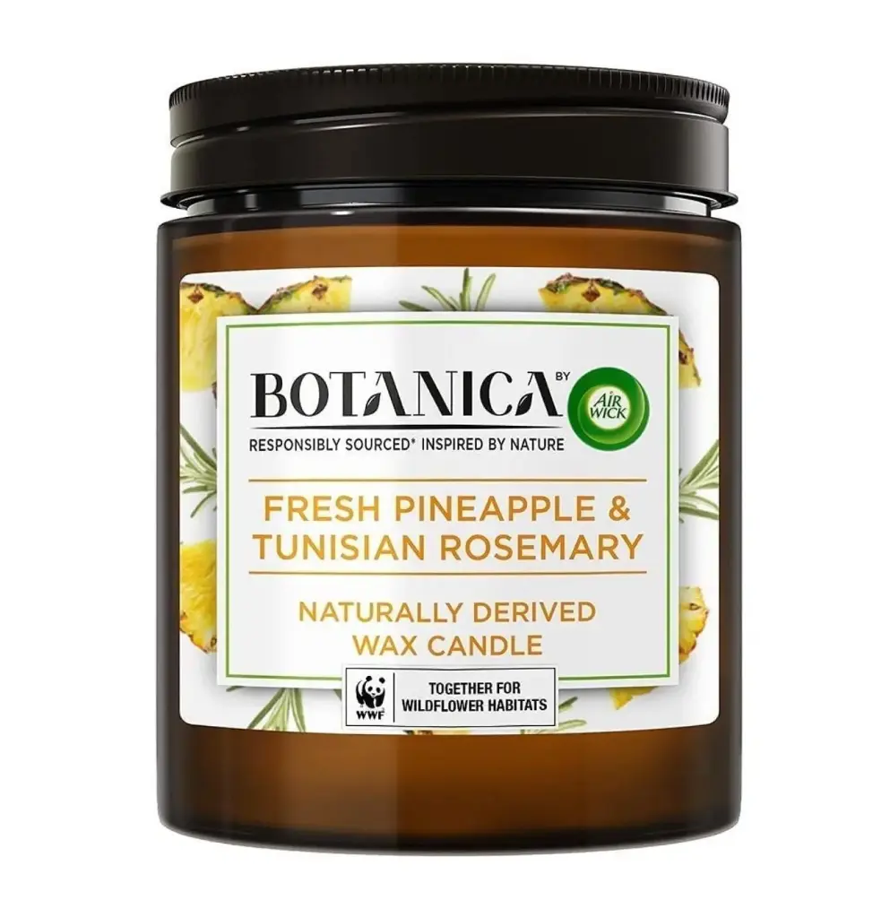 AIRWICK - BOTANICA PINEAPPLE & TUNISIAN ROSEMARY NATURAL WAX CANDLE  205G