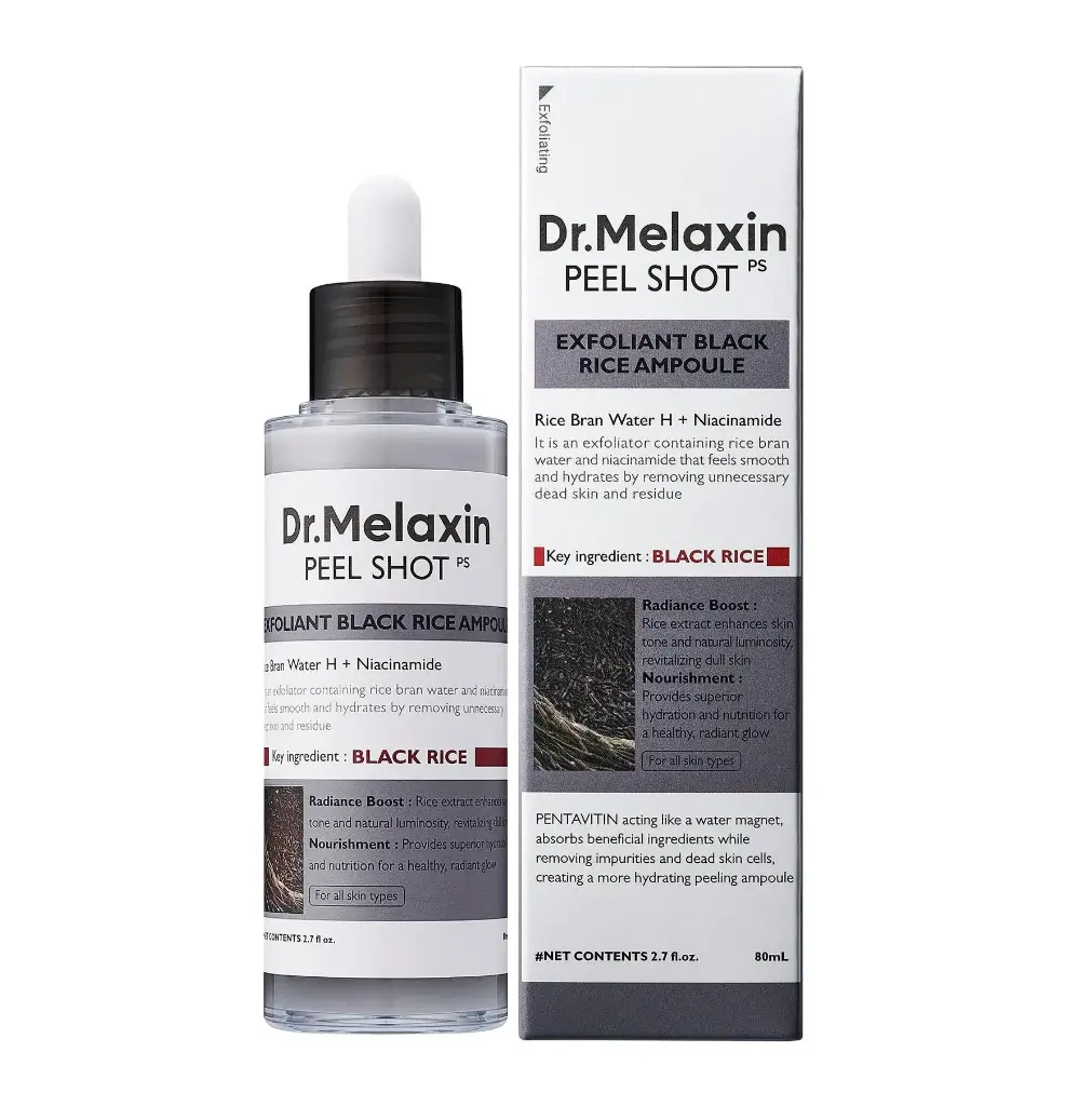 DR.MELAXIN - PEEL SHOT EXFOLIATING BLACK RICE AMPOULE 80ML