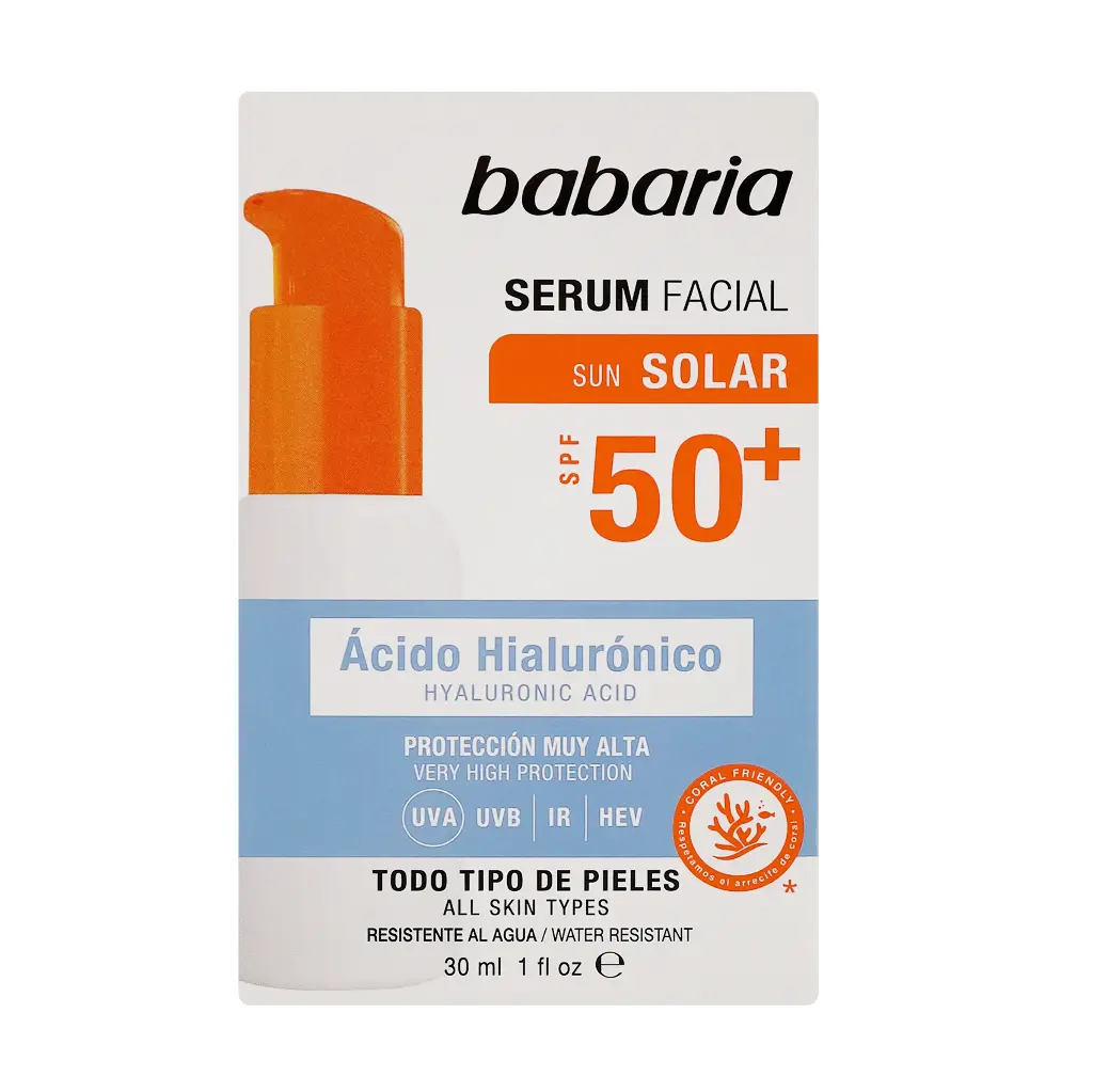باباريا - سيروم للوجه بحمض الهيالورونيك مع عامل حماية من الشمس +SPF50 30 مل