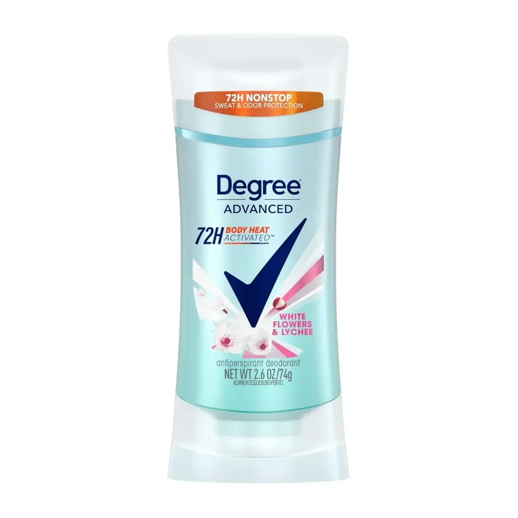 DEGREE - WHITE FLOWERS & LYCHEE 72H BODY HEAT ACTIVATED ANTIPERSPIRANT DEODORANT 74G