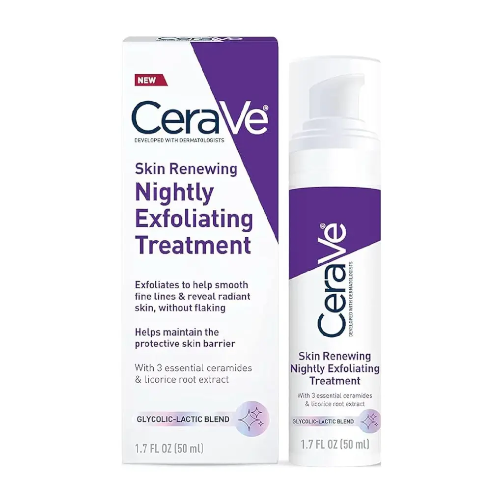 CERAVE - SKIN RENEWING NIGHTLY EXFOLIATING TREATMENT GLYCOLIC LACTIC BLEND 50ML