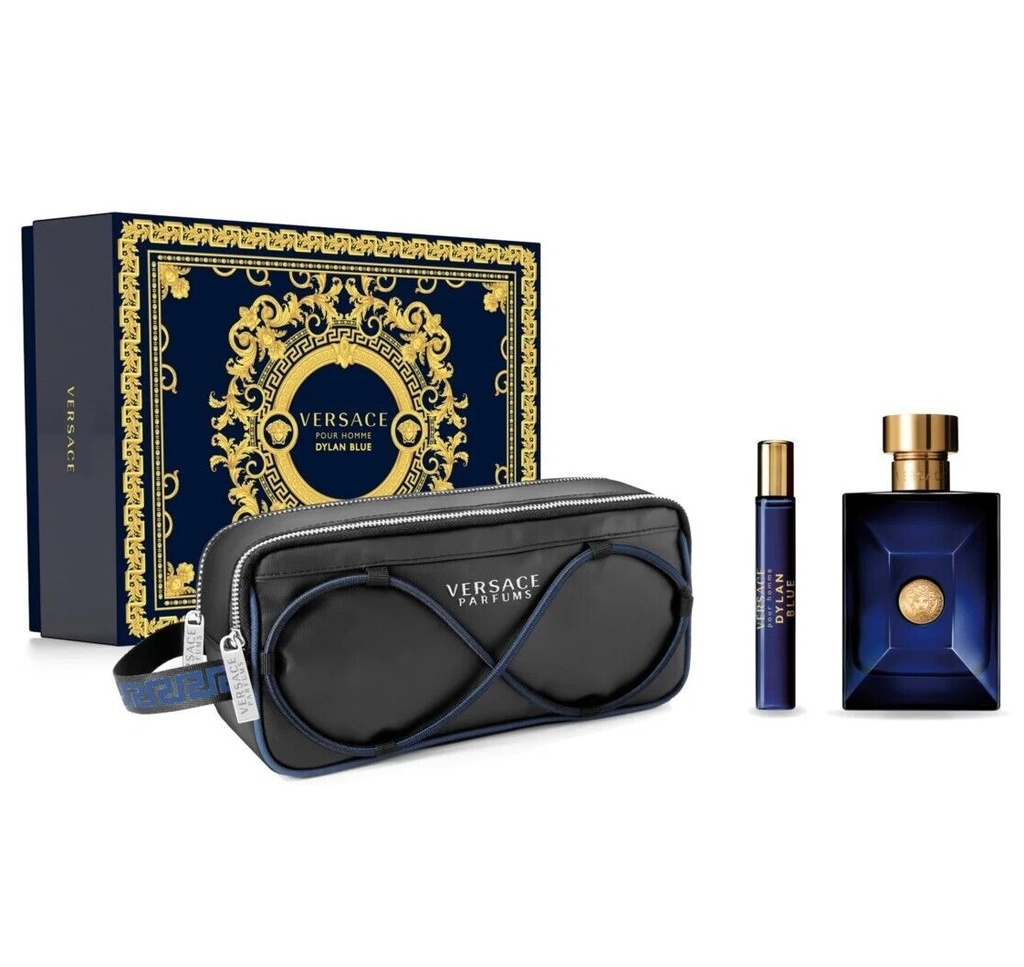 VERSACE - GIFT SET DYLAN BLUE EDT 100ML + 10ML + HAND BAG