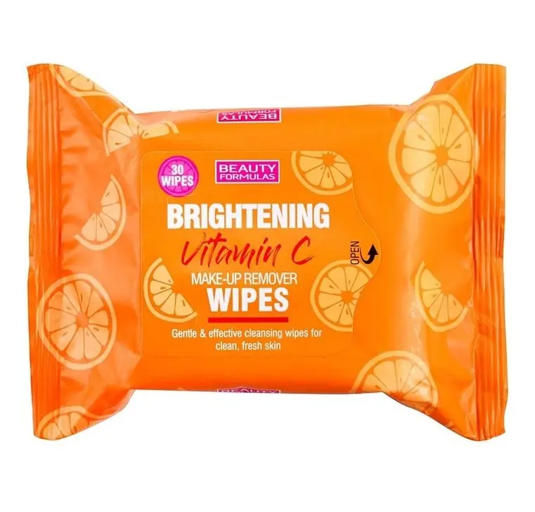 BEAUTY FORMULAS - VITAMIN C BRIGHTENING MAKE-UP REMOVER WIPES 30PS