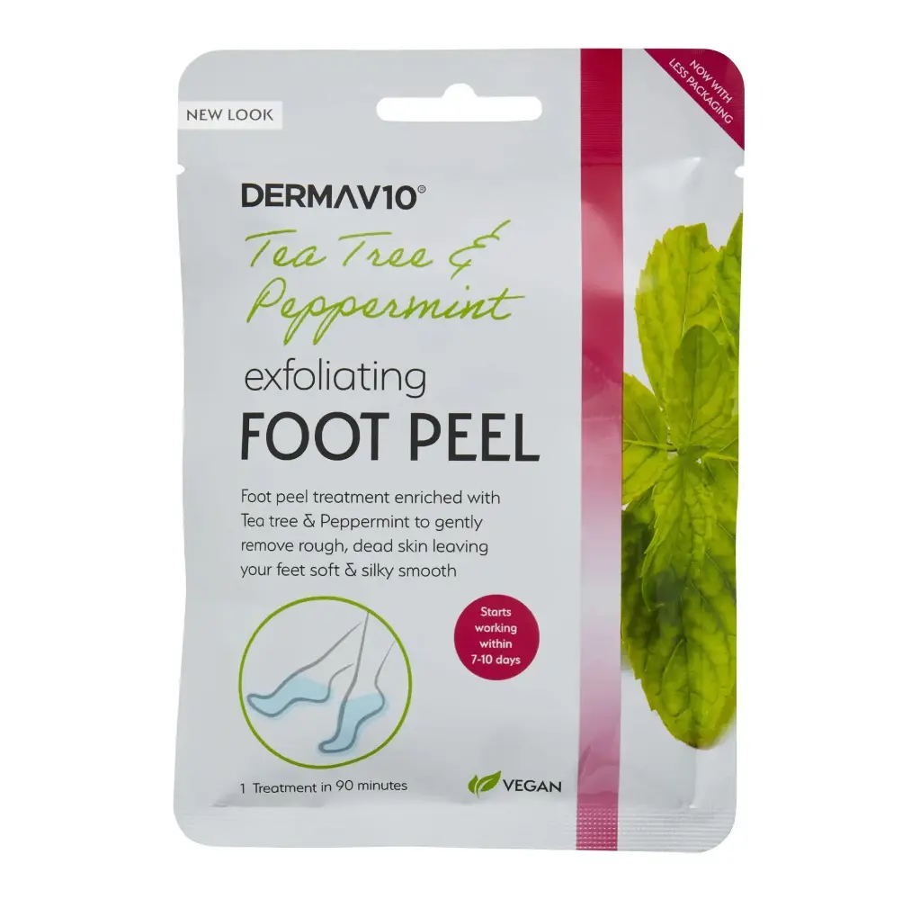 DERMAV10 -  EXFOLIATING FOOT PEEL TEA TREE & PEPPERMINT