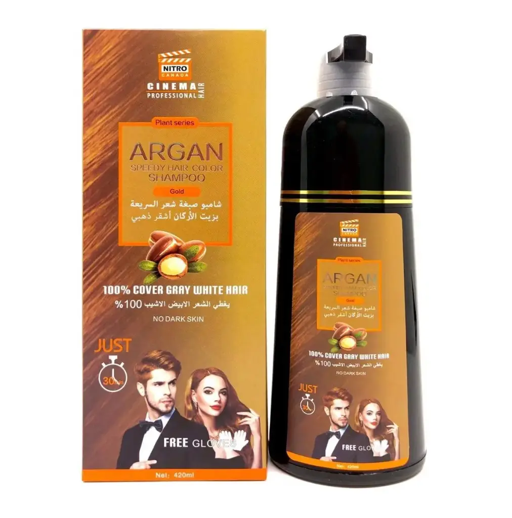 NITRO CANADA - ARGAN SPEEDY HAIR COLOR SHAMPOO GOLD 420ML