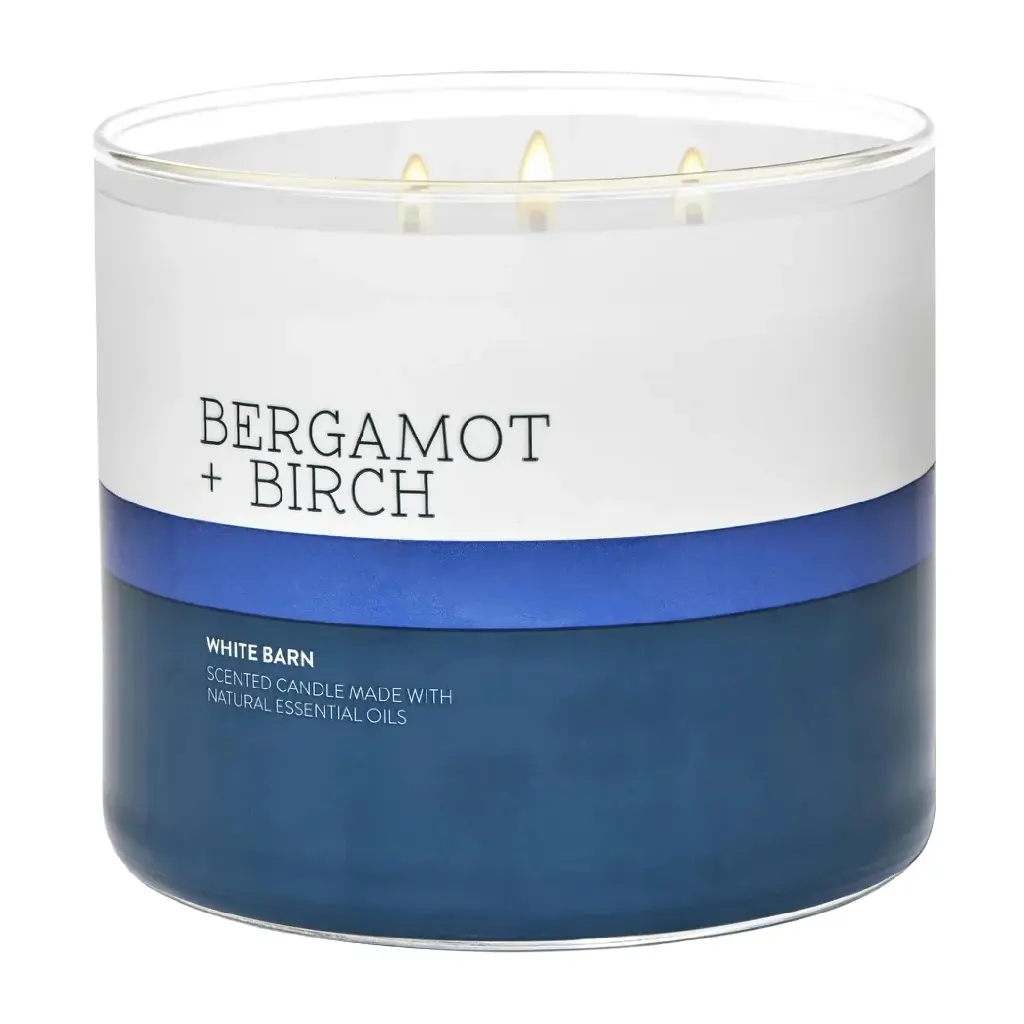 BATH & BODY WORKS - BERGAMOT + BIRCH CANDLE 411G