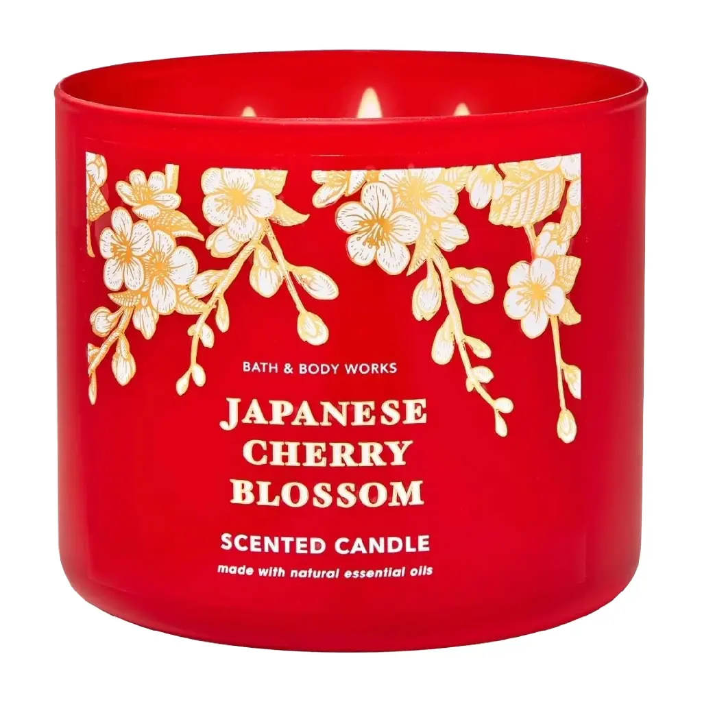 BATH & BODY WORKS - JAPANESE CHERRY BLOSSOM CANDLE 411G