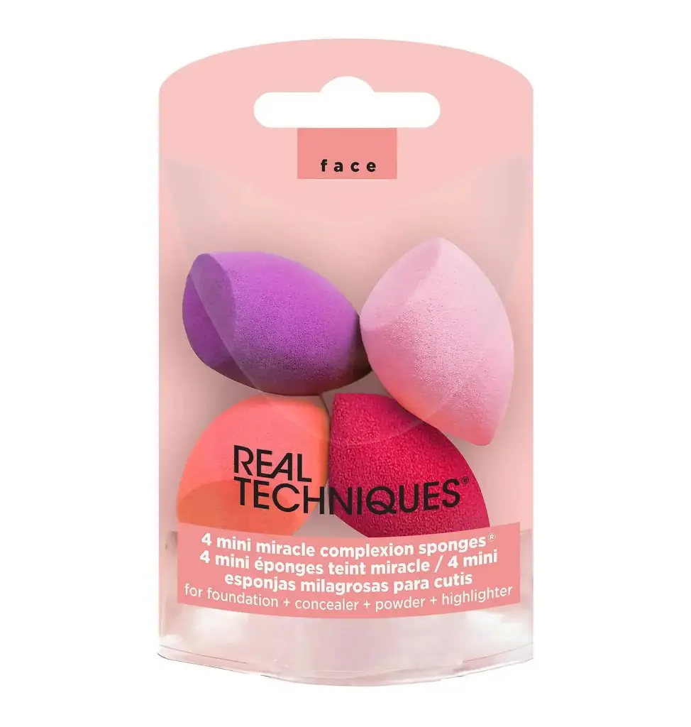 REAL TECHNIQUES - MINI MIRACLE COMPLEXION SPONGES 4 COUNT