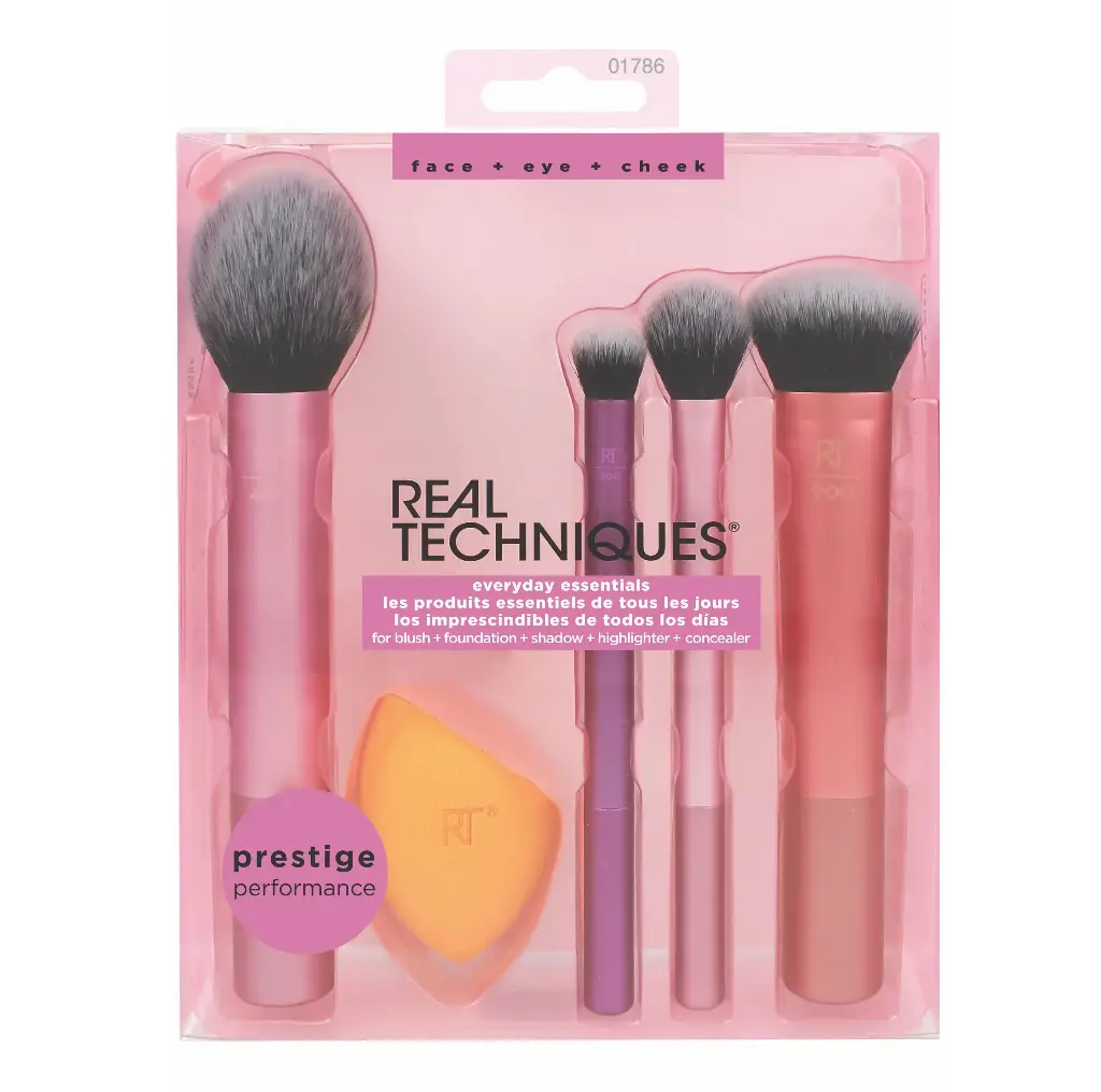 REAL TECHNIQUES - EVERYDAY ESSENTIALS BRUSH SET 5PCS