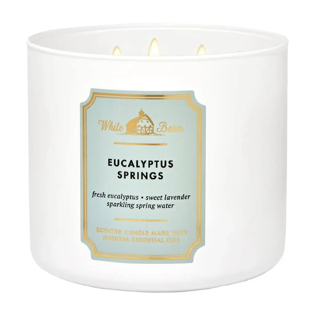 BATH & BODY WORKS - EUCALYPTUS SPRINGS CANDLE 411G
