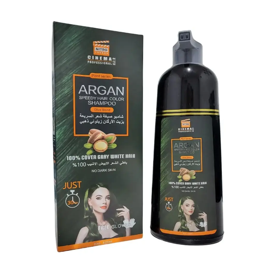 NITRO CANADA - ARGAN SPEEDY HAIR COLOR SHAMPOO OLIVE BLOND 420ML