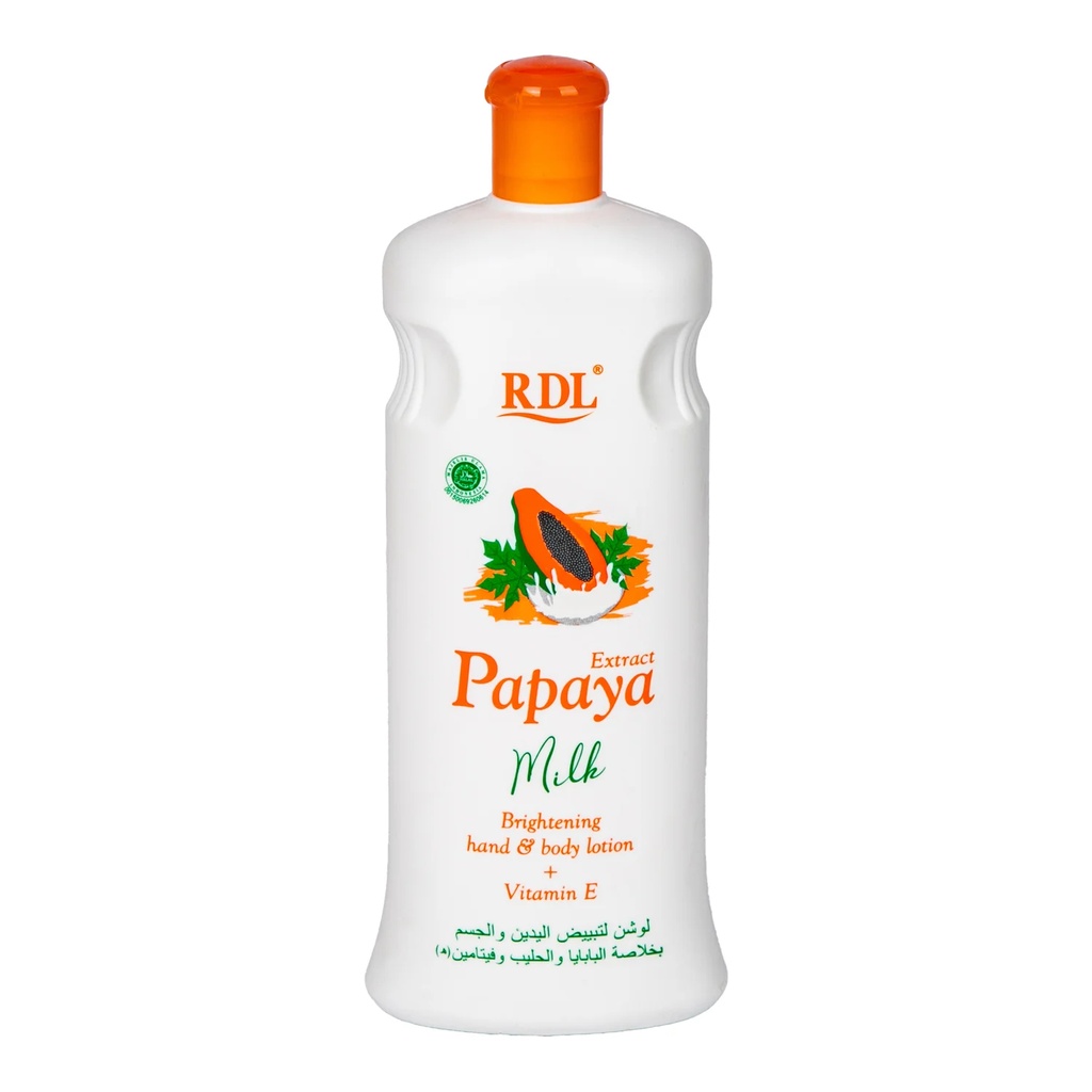 RDL - PAPAYA EXTRACT MILK WHITENING HAND & BODY LOTION + VITAMIN E 600ML