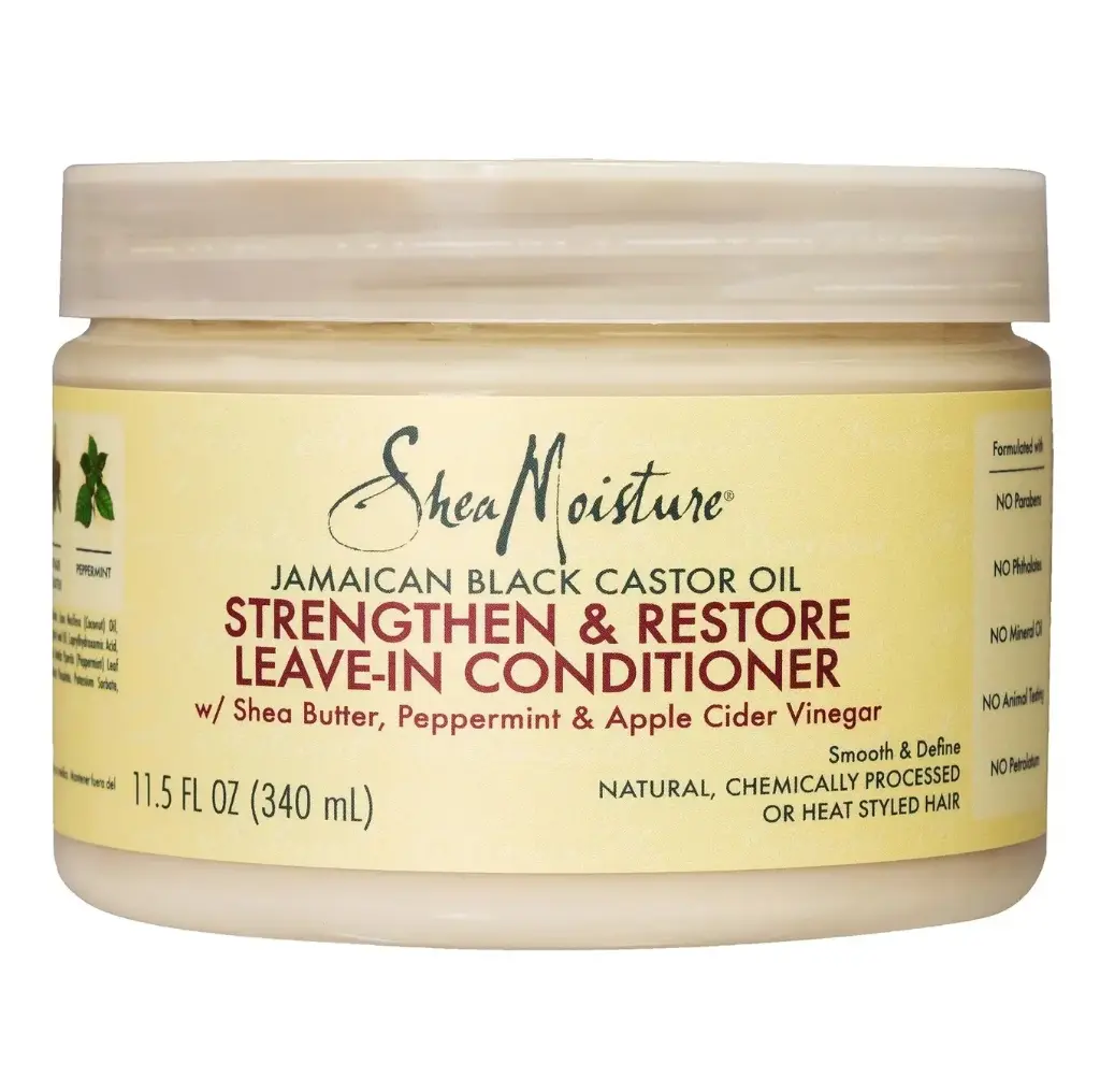 SHEA MOISTURE - STRENGTH AND RESTORE LEAVE IN CONDITIONER JAMAICAN BLACK CASTOR OIL 340ML