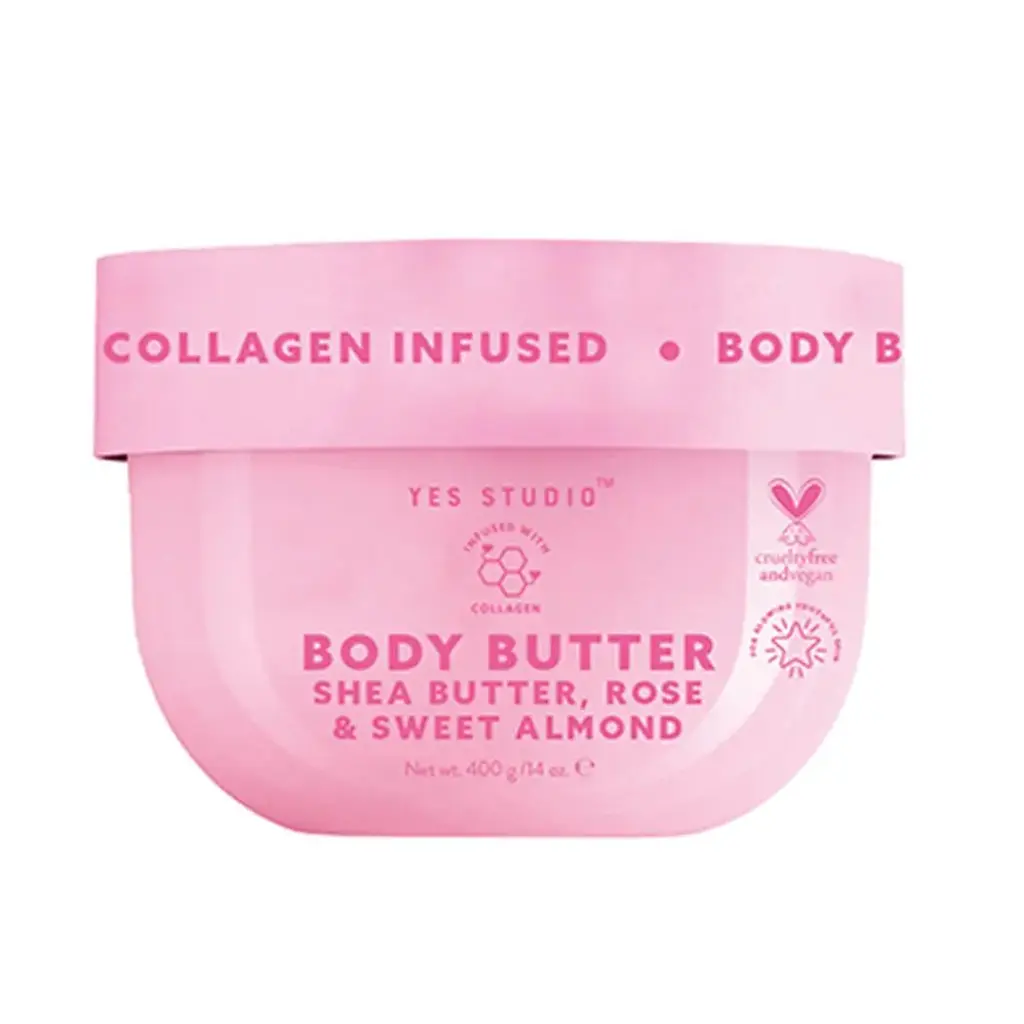 YES STUDIO - ROSE & SWEET ALMOND BODY BUTTER 400G