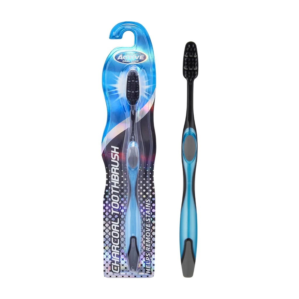 BEAUTY FORMULAS - CHARCOAL ACTIVATED CARBON ULTRA-FINE TOOTHBRUSH 1 PIECE