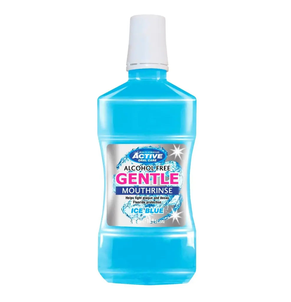 BEAUTY FORMULAS - ACTIVE ORAL CARE ALCOHOL FREE GENTLE MOUTHRINSE ICE BLUE 500ML
