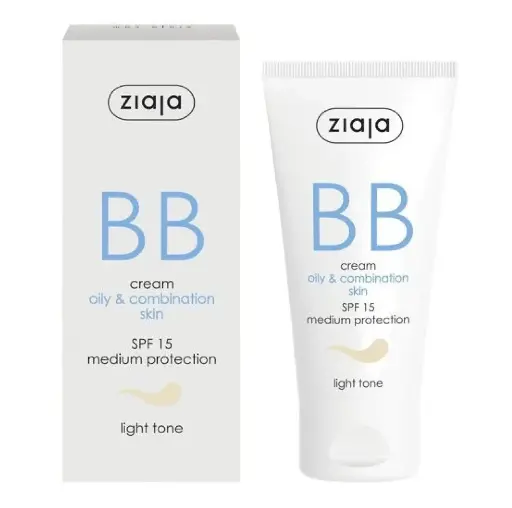 ZIAJA - BB CREAM FOR OILY AND COMBINATION SKIN LIGHT TONE SPF15 50ML