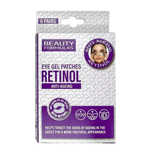 BEAUTY FORMULAS - WITH ACTIVATED CHARCOAL EYE GEL PATCHES ENRICHED WITH VITAMIN C 6 PAIRS