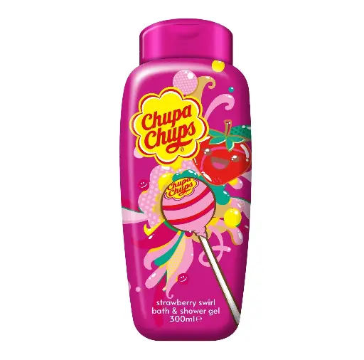CHUPA CHUPS - STRAWBERRY SWIRL BATH & SHOWER GEL 300ML