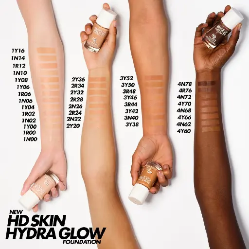 MAKE UP FOR EVER - HD SKIN HYDRA GLOW SKINCARE FOUNDATION WITH HYALURONIC ACID 30ML