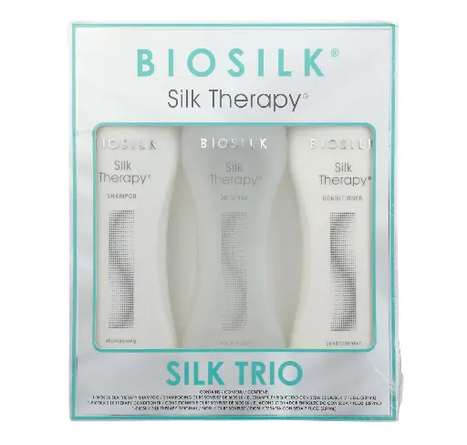 BIOSILK - TRIO SET SILK THERAPY SHAMPOO 355ML + SILK THERAPY 355ML + SILK THERAPY CONDITIONER 355ML
