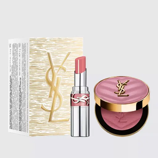 YVES SAINT LAURENT - MAKE ME BLUSH BOLD BLURRING BLUSH 6G & YSL LOVESHINE 3.2G GIFT SET 