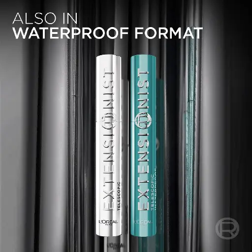 لوريال باريس - ماسكارا تيليسكوبك إكستنشينيست لتمديد الرموش وطول وحجم وتجعيد 9.9 مل