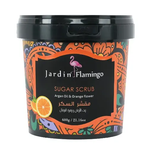AL KAMAL SHAMPOO - JARD IN FLAMINGO SUGAR SCRUB ARGAN OIL & ORANGE FLOWER 600G