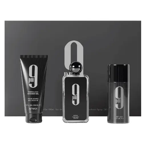 AFNAN - GIFT SET 9PM EDP 100ML + SHOWER GEL 150ML + DEO 150ML